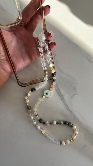 Evil Eye Jasper Phone Strap