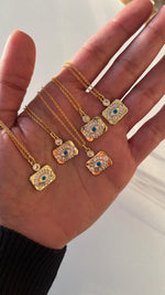 Evil Eye Square Gold Plated