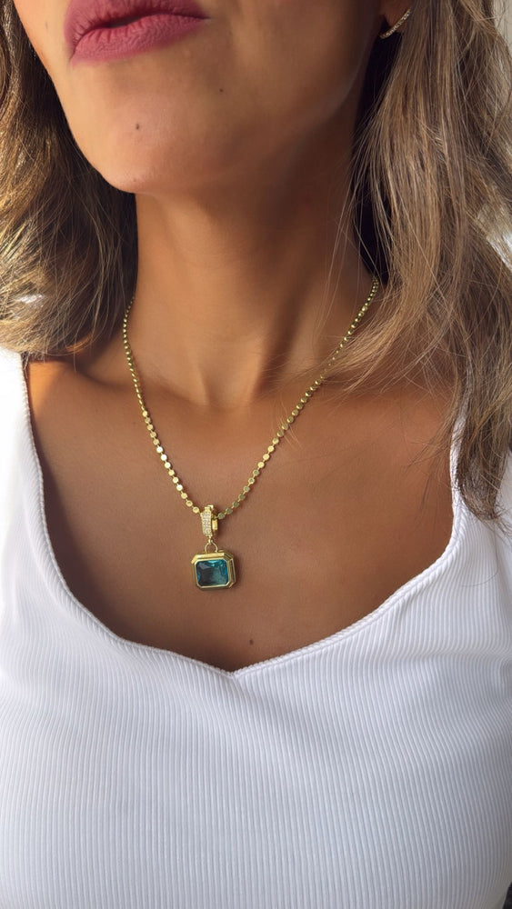 SERENITY Necklace with Aqua Stone