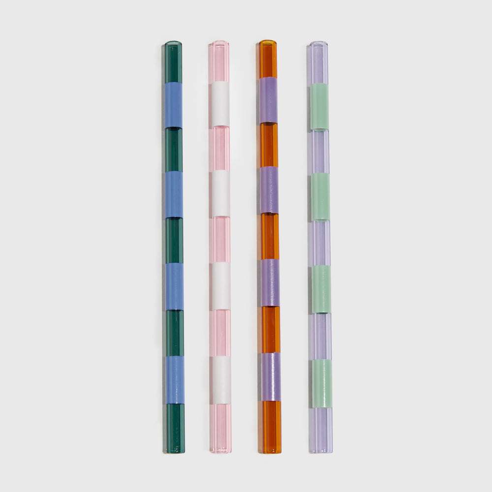 FOUR x STRIPED STRAWS