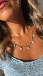 Sterling Silver Teardrop Five Zirconia Stones