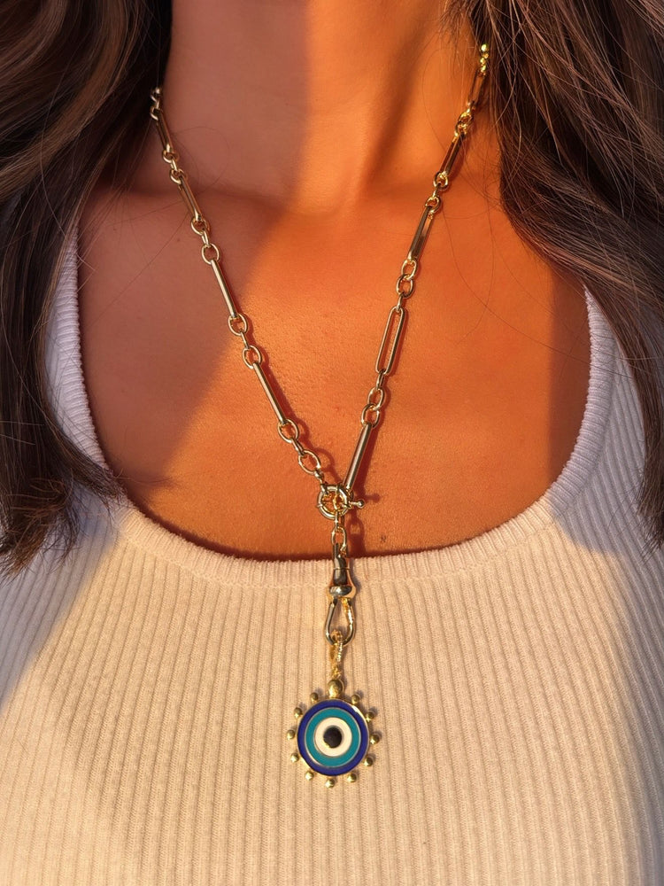 Sterling Silver Gold Frame Eye