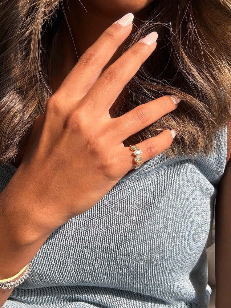 Sterling Silver Teardrop Bezel CZ Stone