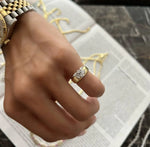 Sterling Silver Teardrop Zirconia Pinky