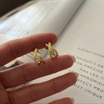 Sterling Silver Criss Cross Zirconia