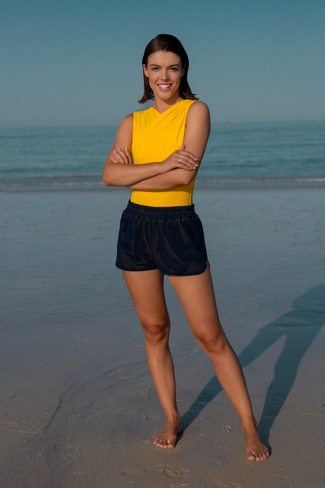 Saffron Yellow Swimsuit Set