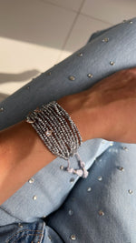 Tassel Mettalic Multi Bead Stacked