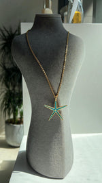 Turquoise Starfish Gold Plated