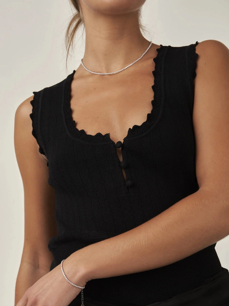 Tennis Necklace. Premium Pv Plated Stainless Cz.