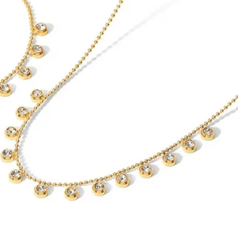 The Sweetest Thing. Bead Chain and Dangle Crystal Necklace