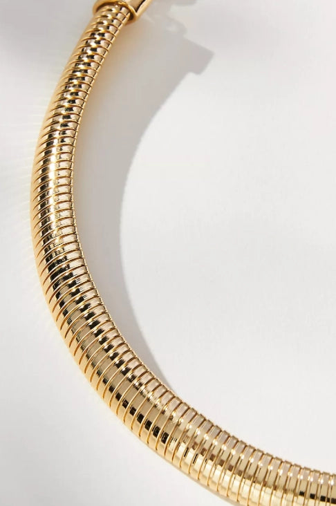 Tobogas, Cobra Omega Collar Necklace- Steel