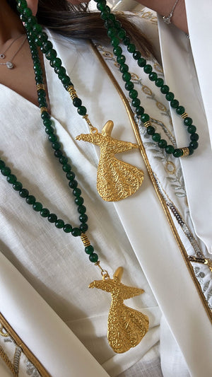 Gold Dervish Malaysia Jasper Necklace