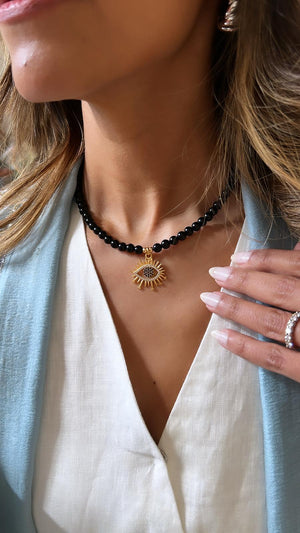 Evil Eye Charm Onyx