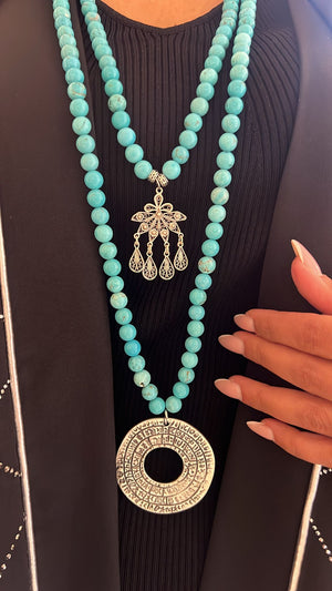 Multi Layer Howlite Double Charm