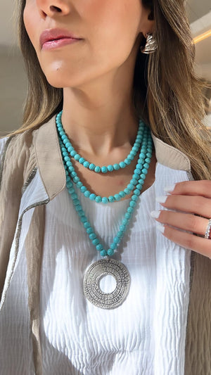 Multi Layer Howlite Double Charm