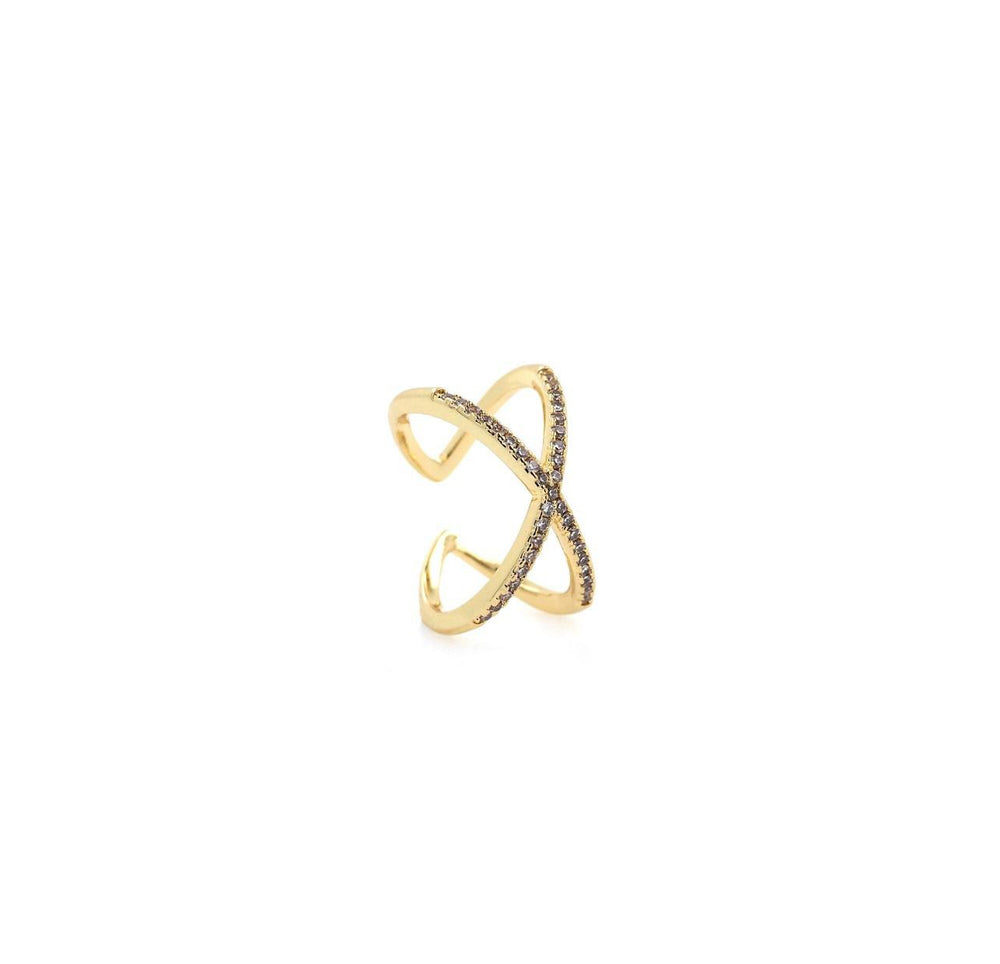 Criss Cross Gold Plated