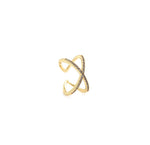 Criss Cross Gold Plated