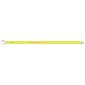 Satin Bracelet - Good Vibes - Neon Yellow