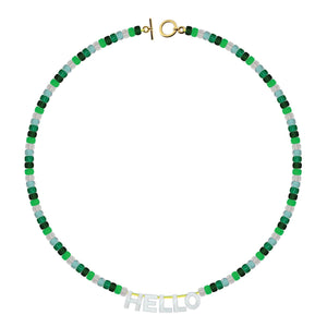 Pony Bead Necklace - Hello