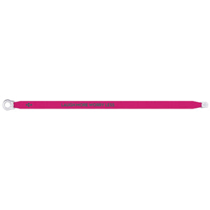 Satin Bracelet - Laugh More Worry Less - Magenta