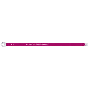 Satin Bracelet - Never Stop Dreaming - Crimson