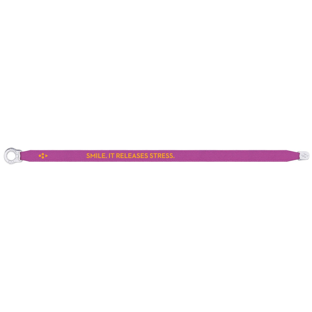 Satin Bracelet - Smile. It Releases Stress. - Violet