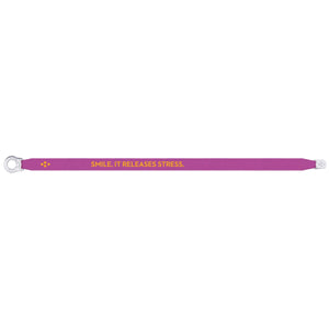 Satin Bracelet - Smile. It Releases Stress. - Violet