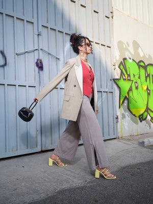 Classic Cut Blazer  - Beige