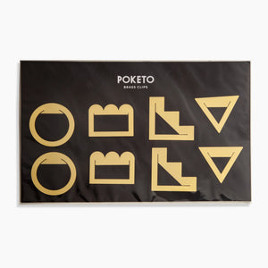 Brass Page Markers Set of 8 in Geometric