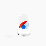 Drinking Glass in Blue/Red