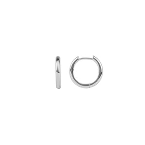 Essentials Silverplated Hoop Huggie Plain Small