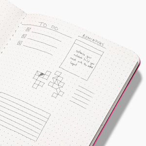 Everyday Notebook in Dotted - Pink