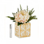 SQUACORAL VASE MIDI WITH BLOSSOM - OCHER