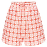 GRAPEFRUIT GINGHAM LINEN SHORT