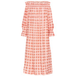 GRAPEFRUIT GINGHAM SPALLA MAXI