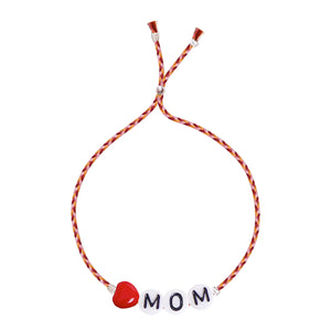 Glass Letter Bracelet - ♥ MOM