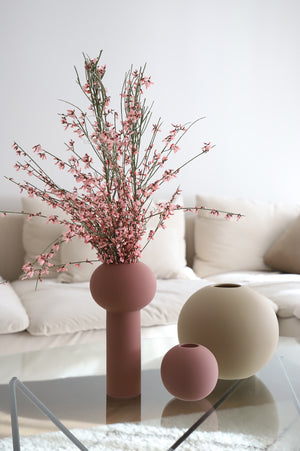 PILLAR VASE - CINDER ROSE