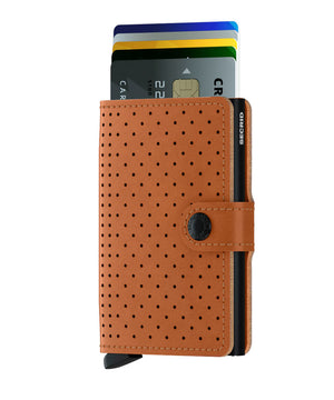 Miniwallet Perforated Cognac