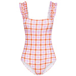 PASSIONFRUIT GINGHAM RUFFLE ONE PIECE