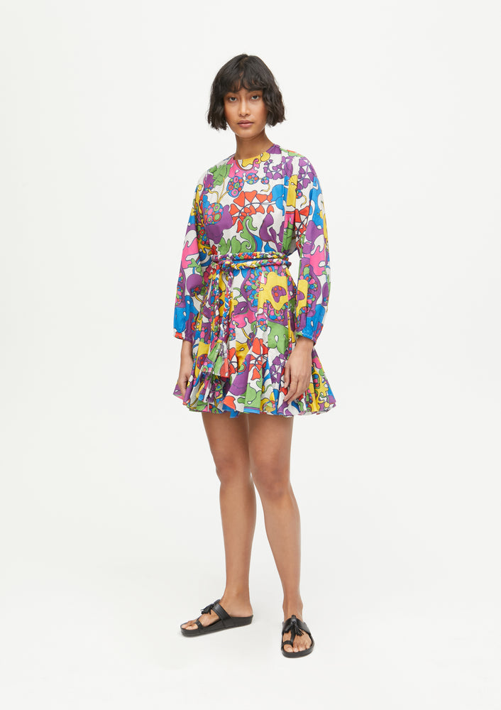 Ella Dress - Woodstock Floral Rainbow