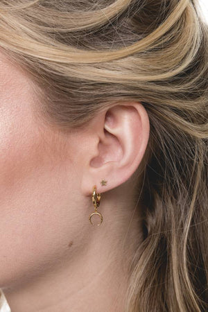 Petite Goldplated Sterling Silver Earrings Star
