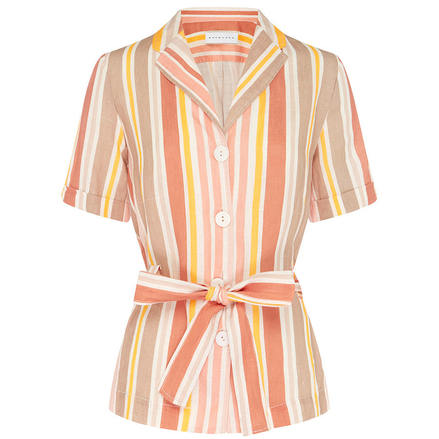 SUNSET STRIPE SAFARI SHIRT