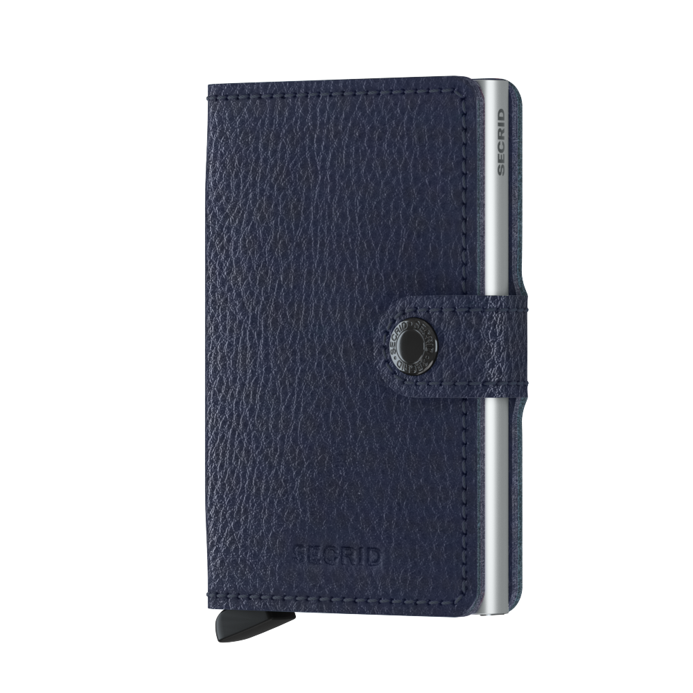 Miniwallet Veg Navy-Silver