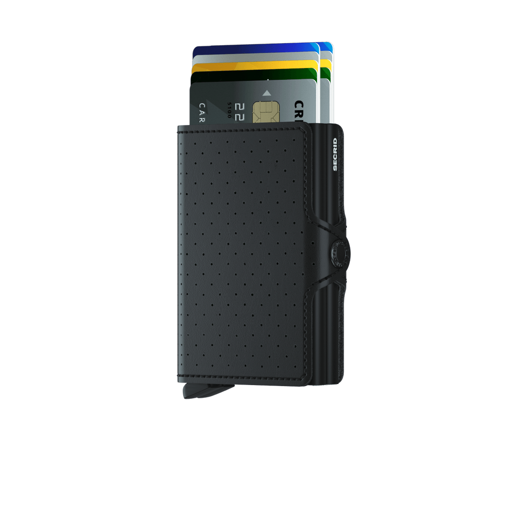 Twinwallet Perforated Black