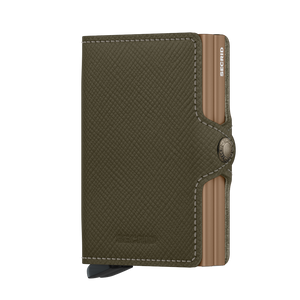 Twinwallet Saffiano Olive