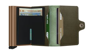 Twinwallet Saffiano Olive