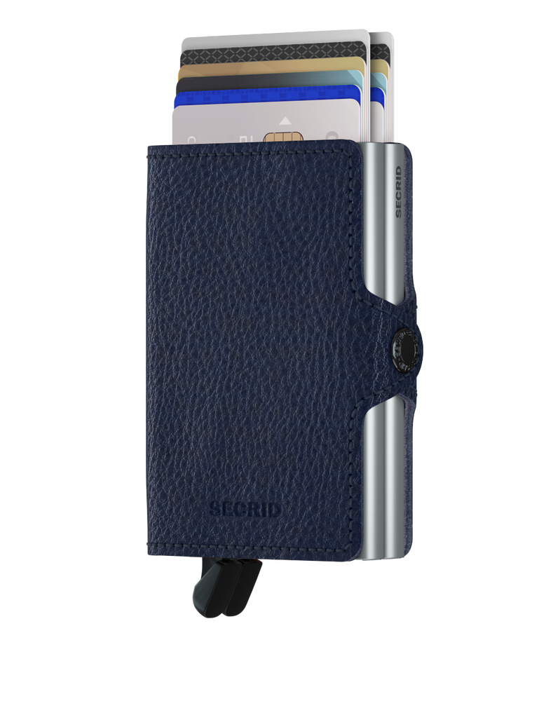 Twinwallet Veg Navy-Silver