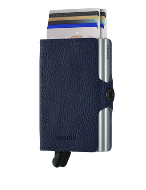 Twinwallet Veg Navy-Silver