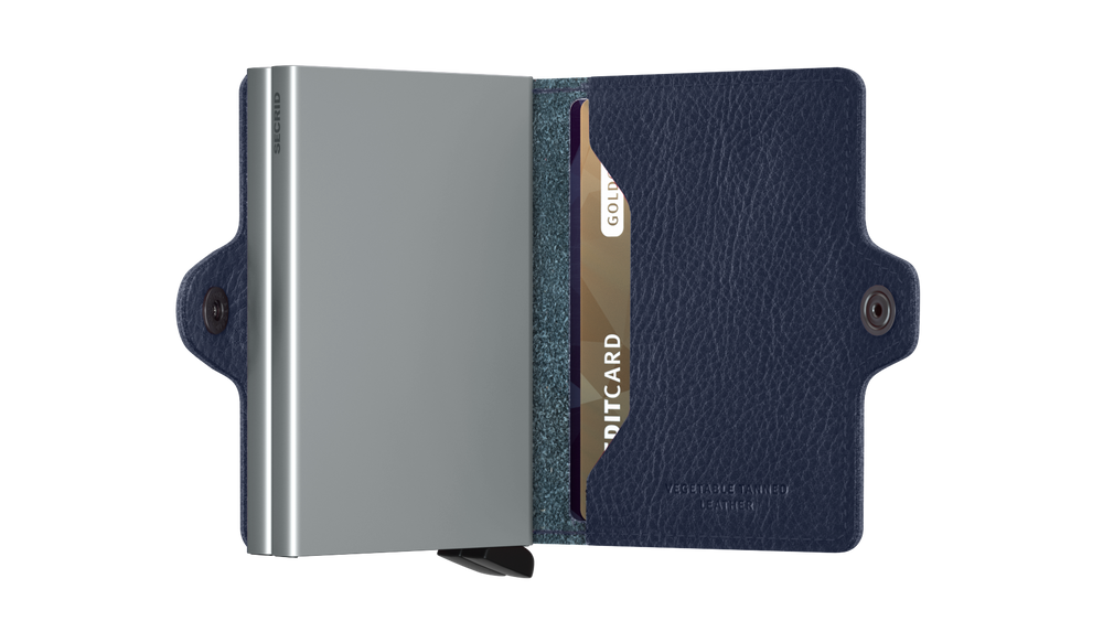 Twinwallet Veg Navy-Silver