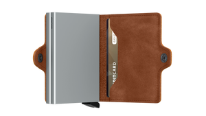 Twinwallet Vintage Cognac-Silver